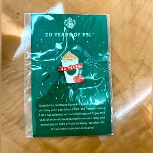 NWT Original Starbucks Pumpkin Spice 20 years Pin PSL